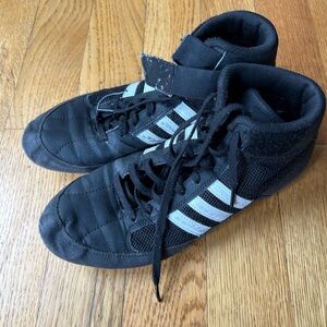 Adidas Black High-Top Shoes with White Accents- Size 8.5 $15